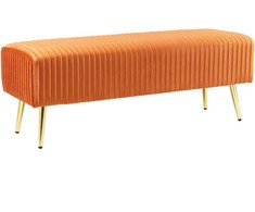 Beliani Minkštasuolis PATERSON Veliūrinis oranžinis