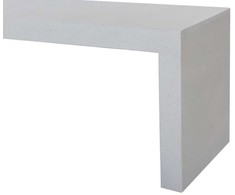 Beliani Sodo suolas TARANTO 150 cm betono imitacijos, baltas