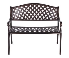 Beliani Ławka ogrodowa STAGGIA 104 cm Metal Ruda