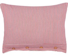 Beliani Dekoratyvinė pagalvė AALITA Medvilnė 40 x 60 cm Raudona Striped