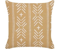 Beliani Lumarko Cotton dekoratyvinė pagalvė su geometriniu raštu 45 x 45 cm smėlio ir baltos spalvos BANYAN!