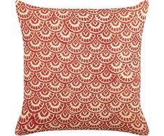 Beliani Lumarko Cotton dekoratyvinė pagalvė su geometriniu raštu 45 x 45 cm raudona RHUS!