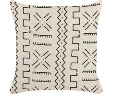 Beliani Lumarko Cotton dekoratyvinė pagalvė su geometriniu raštu 45 x 45 cm balta ir juoda MYRICA!