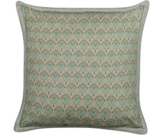 Beliani Lumarko Cotton dekoratyvinė pagalvė su lapeliais 45 x 45 cm žalia PICTUS!