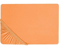 Beliani Medvilninis paklodė 140 x 200 cm oranžinė JANBU Lumarko!
