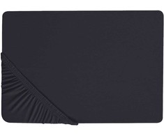 Beliani Medvilninė paklodė 200 x 200 cm juoda JANBU Lumarko!