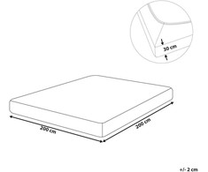 Beliani Medvilninis paklodė 200 x 200 cm smėlio JANBU Lumarko!