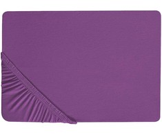 Beliani Medvilninė paklodė 140 x 200 cm violetinė JANBU Lumarko!