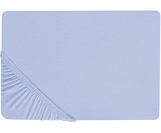 Beliani Medvilninė paklodė 140 x 200 cm mėlyna JANBU Lumarko!