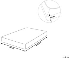 Shumee Medvilniniai lakštai su gumine juosta 90 x 200 cm rožinės spalvos