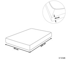 Beliani Medvilninis paklodė 90 x 200 cm bordo JANBU Lumarko!