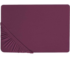 Beliani Medvilninis paklodė 140 x 200 cm bordo JANBU Lumarko!