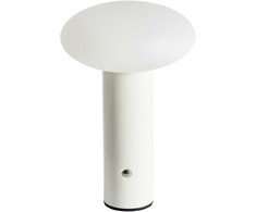 Beliani Bezprzewodowa lampa stołowa LED BUAYAN Ze ściemniaczem Metal Baltas