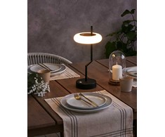 Lampa stołowa Beliani Bezprzewodowa lampa stołowa LED ALVIELA Ze ściemniaczem Metal Juodas
