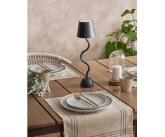 Beliani Bezprzewodowa lampa stołowa LED VOUGA Ze ściemniaczem Metal Juodas