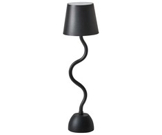 Beliani Bezprzewodowa lampa stołowa LED VOUGA Ze ściemniaczem Metal Juodas