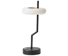 Lampa stołowa Beliani Bezprzewodowa lampa stołowa LED ALVIELA Ze ściemniaczem Metal Juodas