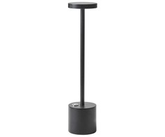 Lampa stołowa Beliani Bezprzewodowa lampa stołowa LED LIZANDRO ze ściemniaczem Metal Juodas