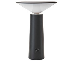 Beliani Bezprzewodowa lampa stołowa LED LEVIRA Ze ściemniaczem Metal Juodas