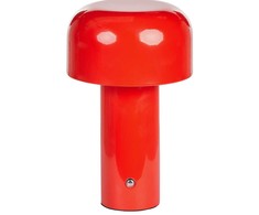 Beliani Bezprzewodowa lampa stołowa LED BESOS Ze ściemniaczem Metal Raudona