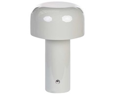 Beliani Bezprzewodowa lampa stołowa LED BESOS Ze ściemniaczem Metal Pilka
