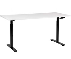 Beliani Rankiniu būdu reguliuojamas stalas DESTINAS, 160 cm, 72 cm, baltas ir juodas