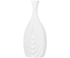 Beliani Dekoratyvinė vaza THAPSUS Keramika 39 cm Baltas
