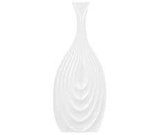 Beliani Dekoratyvinė vaza THAPSUS Keramika 39 cm Baltas