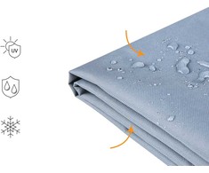 Shumee Beliani atsparus lietui Dėklas CHUVA 255 cm 180 cm 70 cm pjūklas
