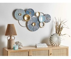 Beliani Sienų dekoracija ACTINIUM Metal 51 cm Mėlyna