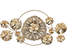 Beliani Sienų dekoracija CHROMIUM Metalinė 50 cm Auksinė