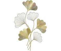 Beliani sienų dekoracija, gėlė INDIUM, metalinė, 79 cm, auksinis