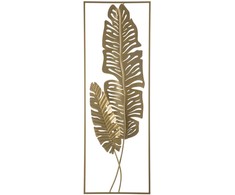 Beliani Sieninė dekoracija Liść PALLADIUM metalinė 90 cm auksinė
