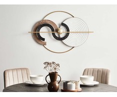 Beliani Dekoracja ścienna BRAGA Metal 55 cm Kolorowy