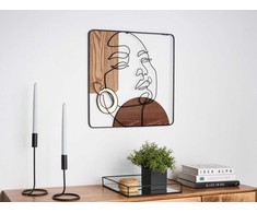 Beliani Dekoracja ścienna CALIFORNIUM Metal 50 cm Ruda