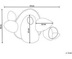 Beliani Sieninis dekoras CLANE Metal 46 cm auksinis