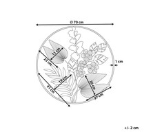 Beliani sienų dekoracija, gėlė DUBNIUM, metalinė, 70 cm, Žalias
