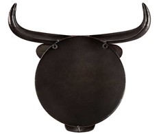 Beliani Dekoracja ścienna Byk ERBIUM Metal 41 cm Pilka