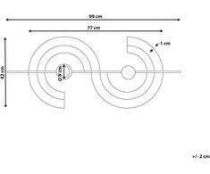 Beliani Sienų dekoracija FARO metalinė 42 cm spalvota