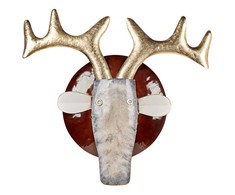 Beliani Dekoracja ścienna Byk FLUORINE Metal 54 cm Kolorowy