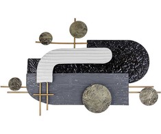 Beliani Sienų dekoracija LUTETIUM Metal 55 cm Juoda