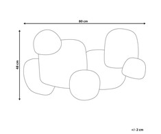 Beliani Sieninė dekoracija HAFNIUM Metal 48 cm auksinė