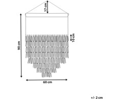 Beliani Sieninis makrame THUL medvilninis 107 cm baltas
