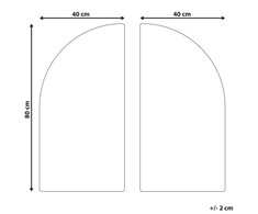Beliani sienų apdaila OGAN 80 cm Juodas