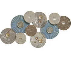 Beliani Sieninis dekoras HASSIUM metalinis 48 cm mėlynas