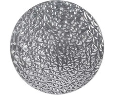 Beliani Dekoracja ścienna MOSCAVIDE Metal 60 cm Sidabrinė
