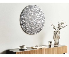Beliani Dekoracja ścienna MOSCAVIDE Metal 60 cm Sidabrinė