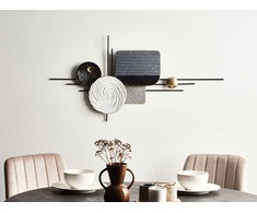 Beliani Sieninis dekoras OVAR Metal 50 cm pilkas