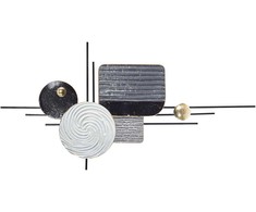 Beliani Sieninis dekoras OVAR Metal 50 cm pilkas