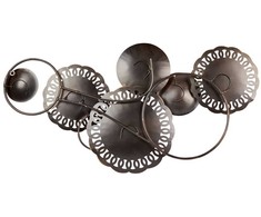 Beliani Dekoracja ścienna PLUTONIUM Metal 48 cm Kolorowy